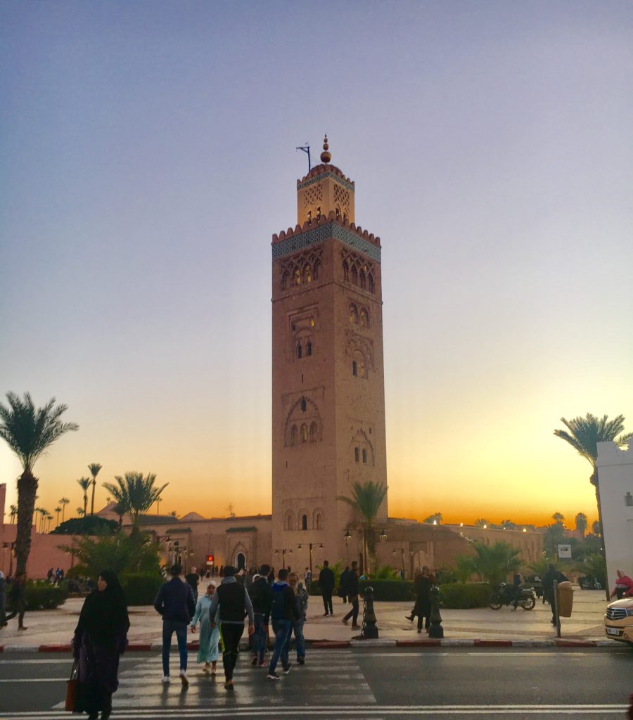 por-do-sol em Marrakech